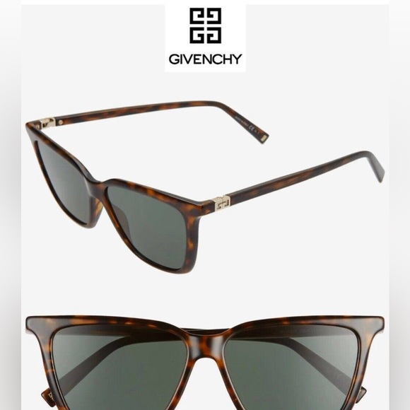 Authentic GIVENCHY GV7160/S 086QT DARK HAVANA GREEN CAT EYE SUNGLASSES. 55mm - Picture 3 of 15